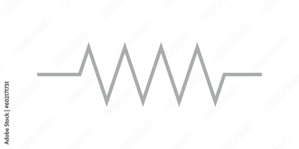fixed resistor symbol icon in electricity. vector illustration.