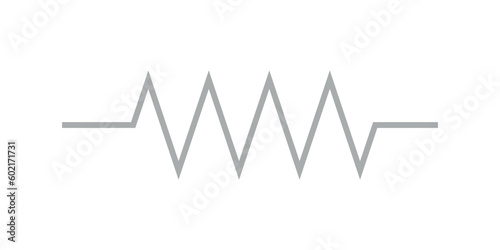 fixed resistor symbol icon in electricity. vector illustration.