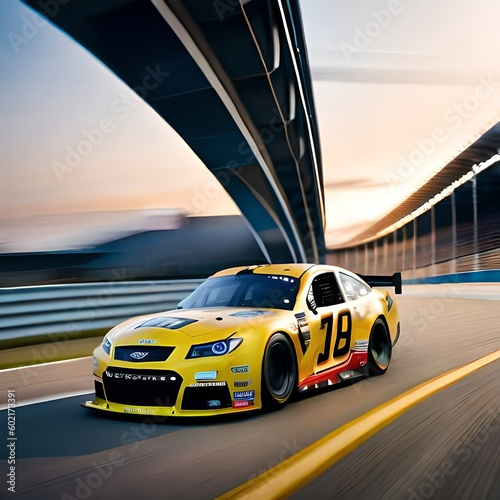 Racing sport car on circuit, Race supercar, championship.