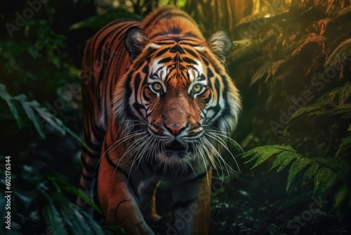 Bengal tiger in forest  Generative AI