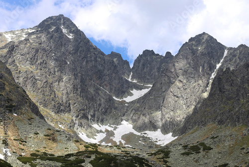 Slovakian Vysoke Tatry mountains during summer