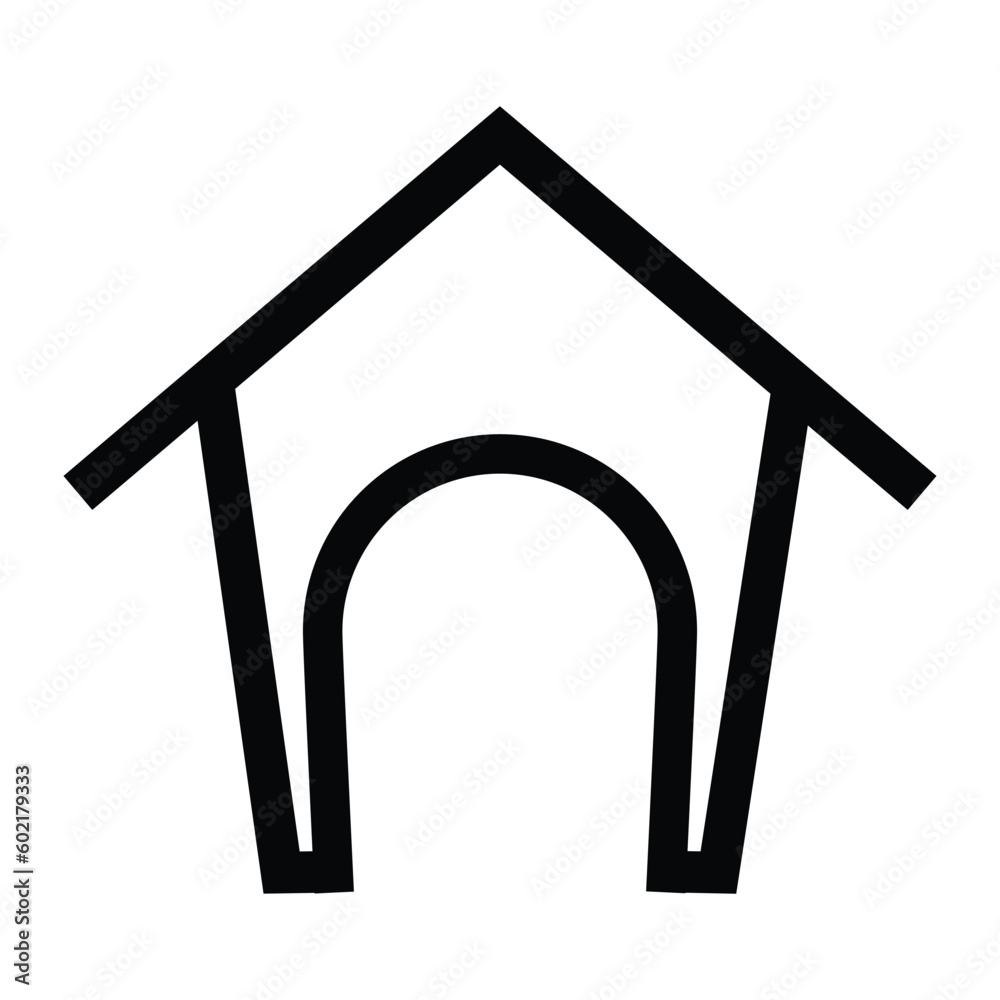 Doghouse, Dog Kennel icon vector Doghouse, Dog Kennel icon vector