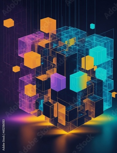 Fototapeta Blockchain