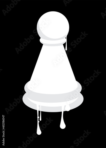 Pawn, chess piece Graffiti. Abstract modern street art decoration performed in urban painting style.