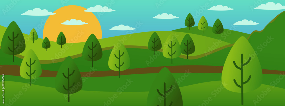 Obraz premium landscape with trees