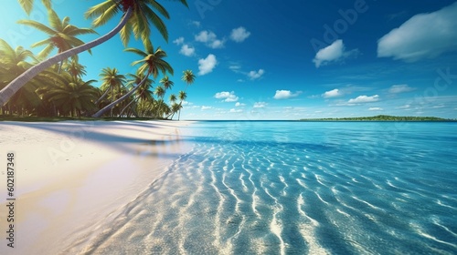 beach with palm trees © great