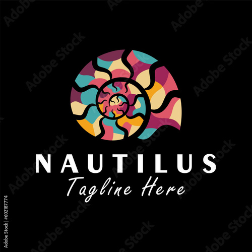 nautilus vector illustration logo design