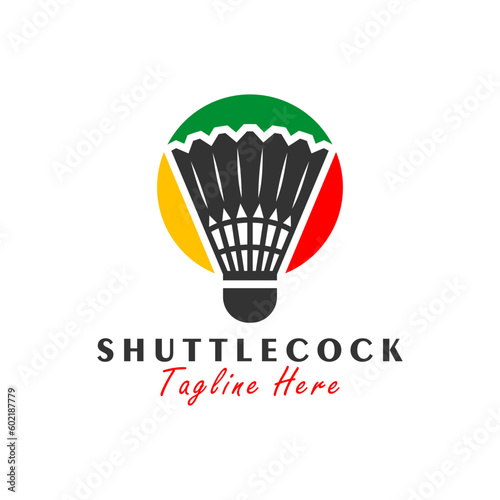 shuttlecock vector illustration logo design