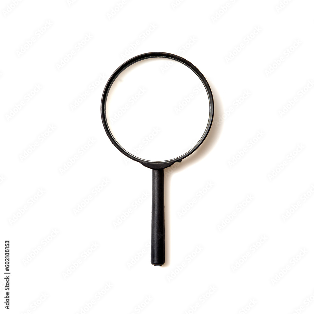Magnifying glass isolated on white