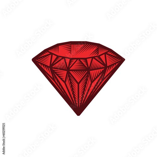 Red ruby diamond vector design