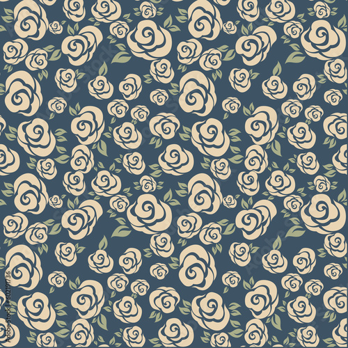 seamless vector flower pattern on  background