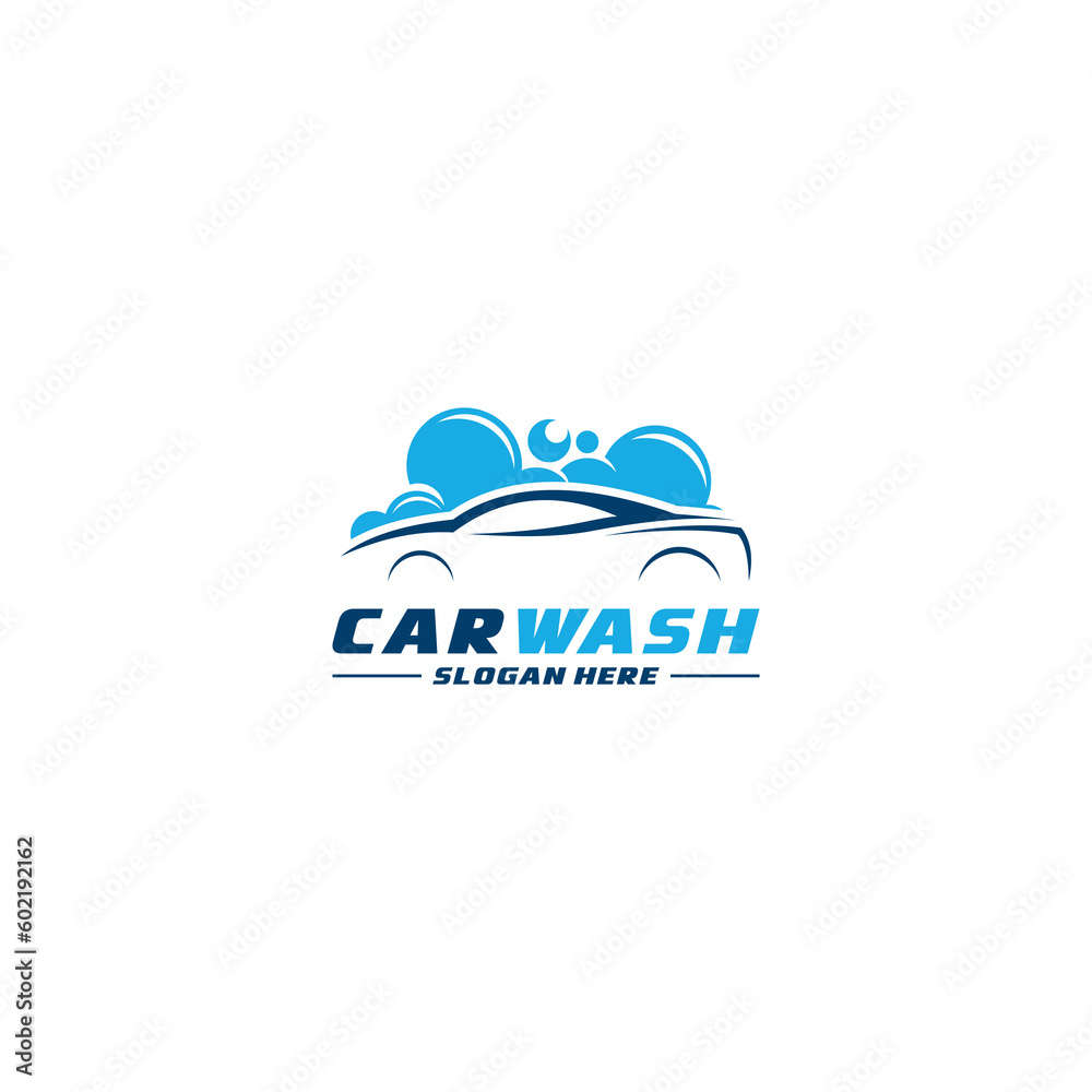 car wash logo template vector in white background