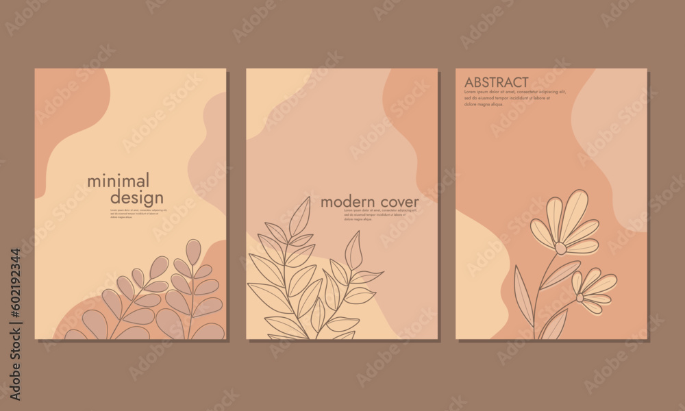 Abstract Cover Page Template. Modern cover page set background