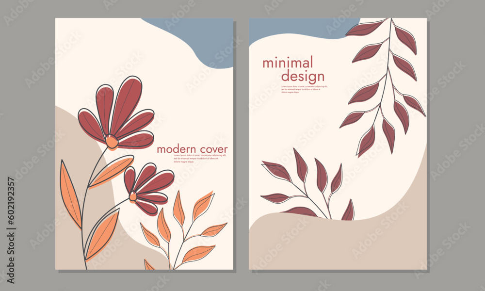 Abstract Cover Page Template. Modern cover page set background