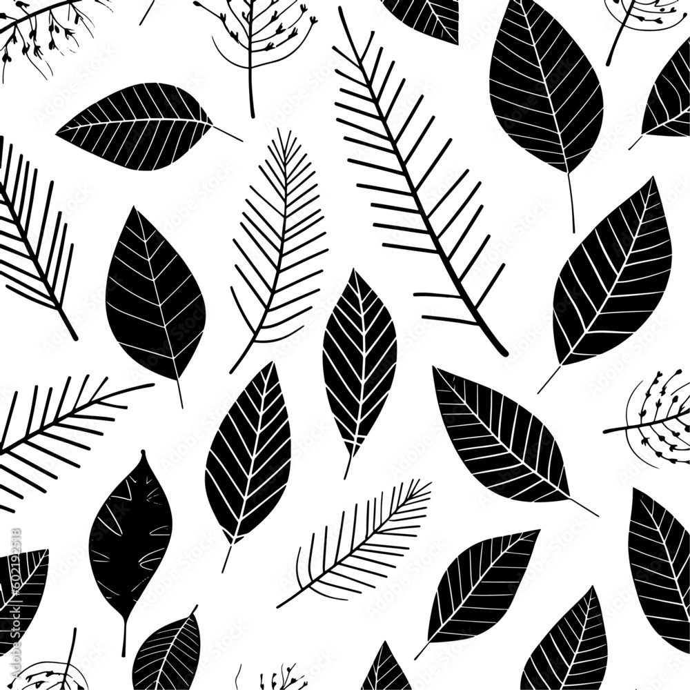 seamless pattern with leaves seamless pattern with leaves