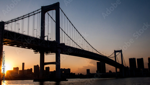 Tokyo Bay Bridge silouette
