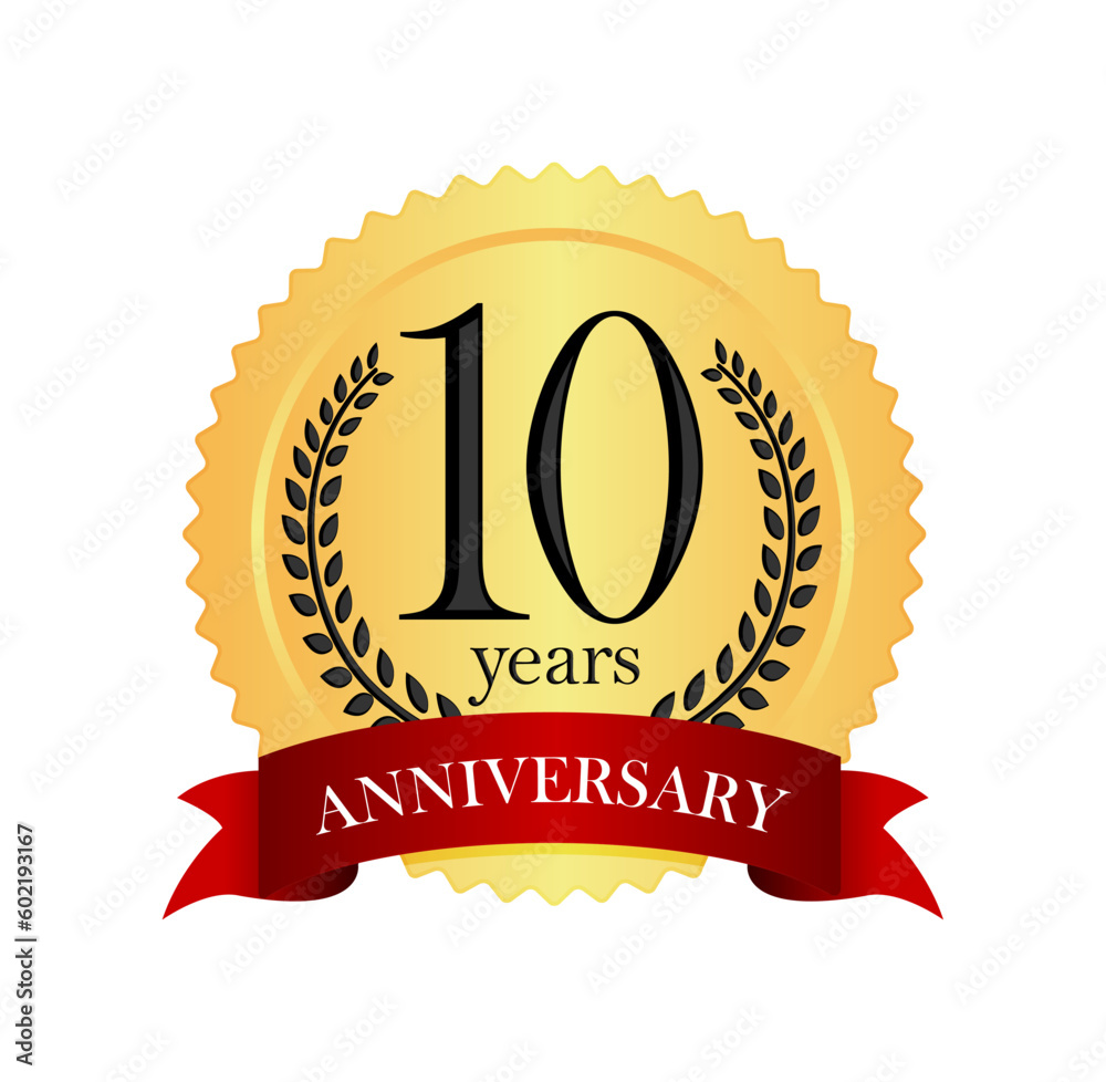 Golden anniversary medal icon | 10th anniversary Golden anniversary medal icon | 10th anniversary