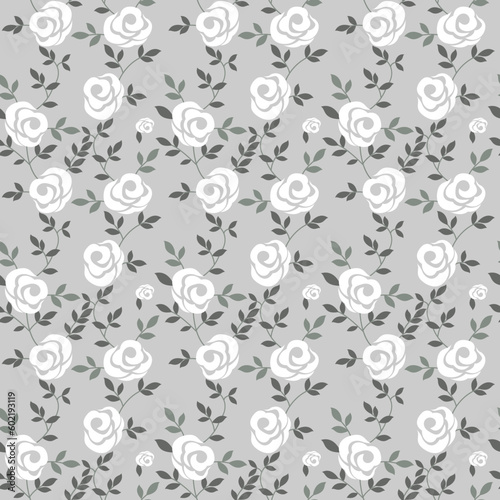 seamless vector flower design pattern on background