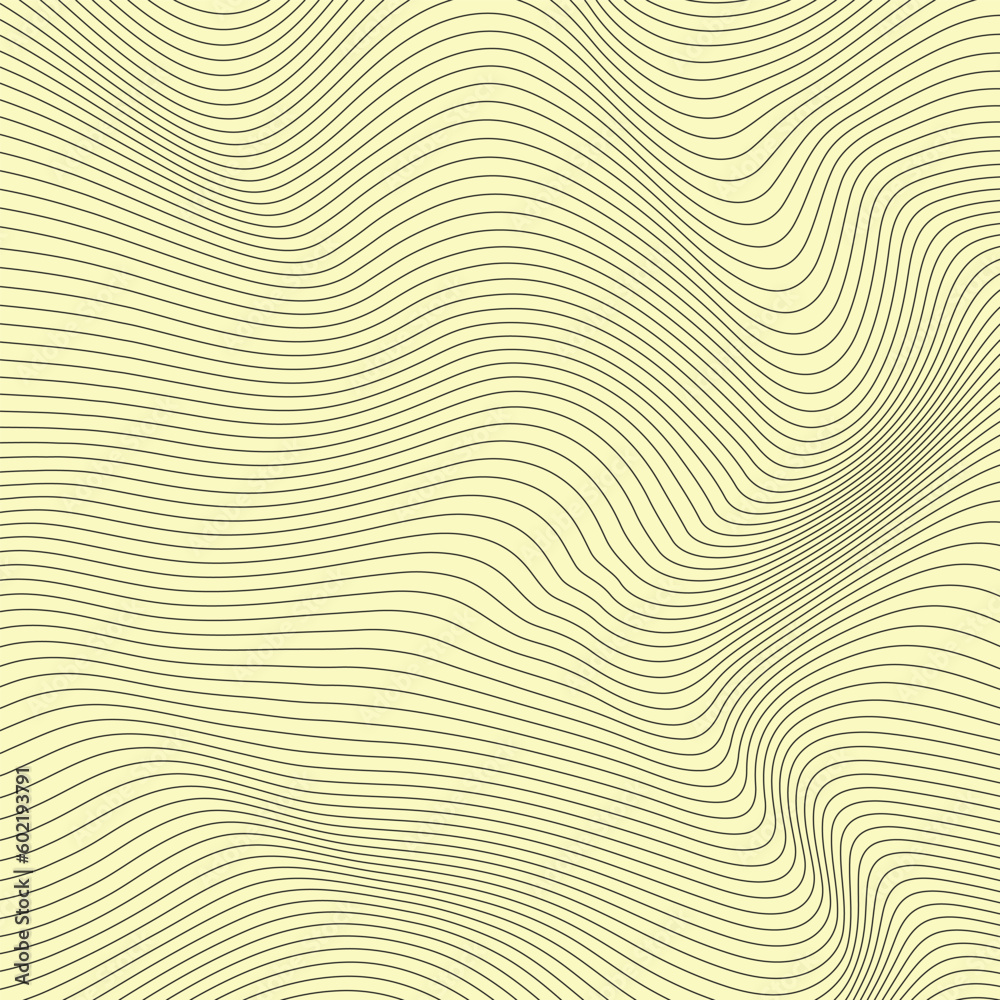 abstract isometric thin line wavy art pattern.