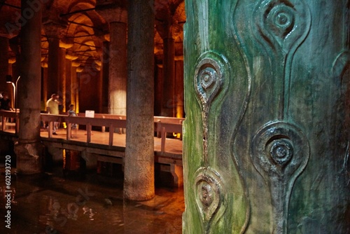 Photography The massive Byzantine Basilica Cistern beneath the ground in Istanbul