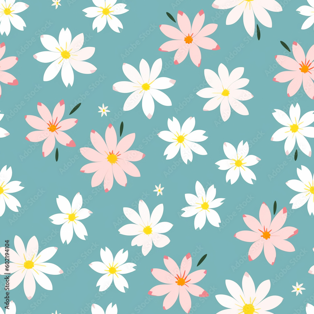 A floral pattern - created with Generative AI technology