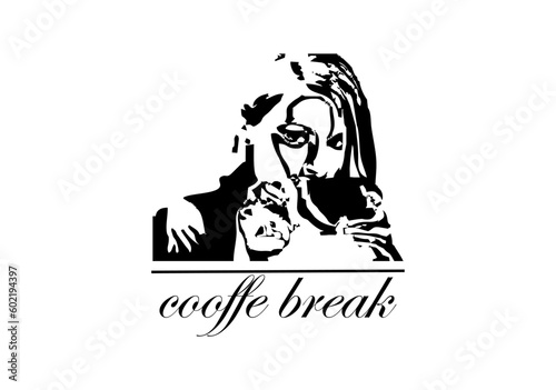 cooffe break girl photo