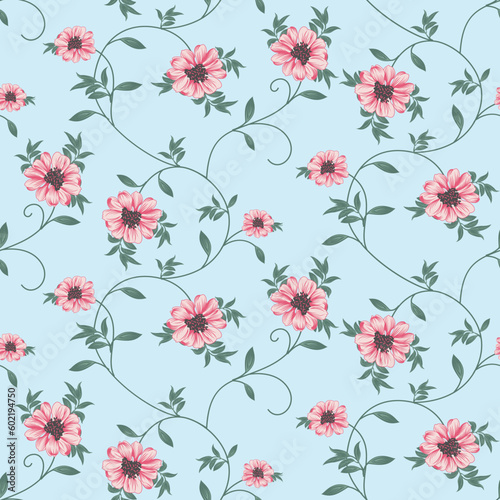 seamless small vector flower design on background © Parth Patel