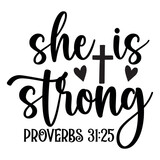 She is strong proverbs 31:25 SVG