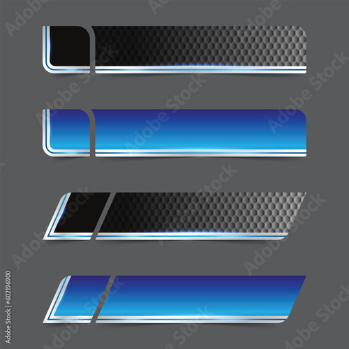 Template four digital shiny lower third label