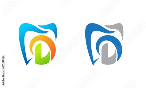 Creative and eye catching  D letter Dental logo design.