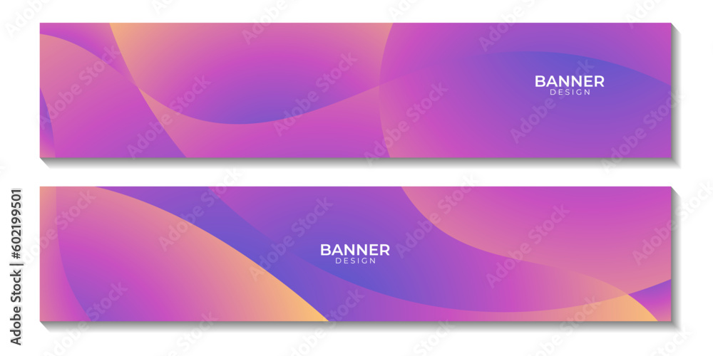 abstract banners set colorful gradient background vector illustration