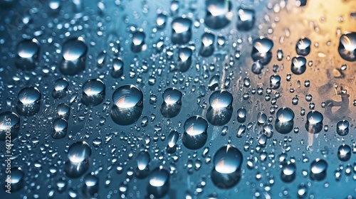clammy sprinkled glass with water bits closeup like surface or establishment. Creative resource, AI Generated