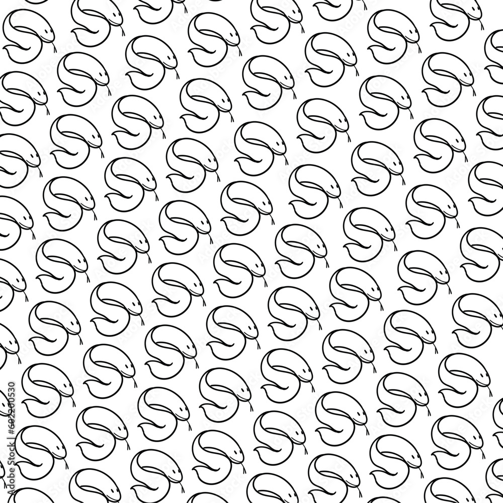Background filled with cartoon snakes or worms Background filled with cartoon snakes or worms