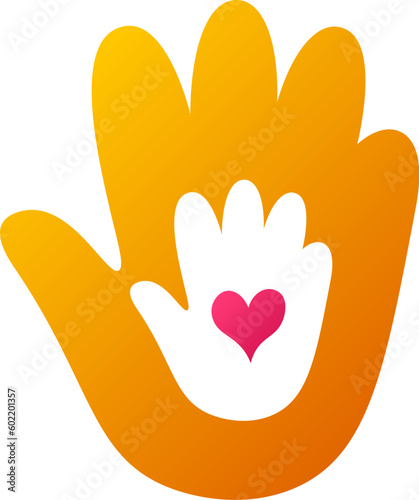 Adult Hand With Child Hand Icon