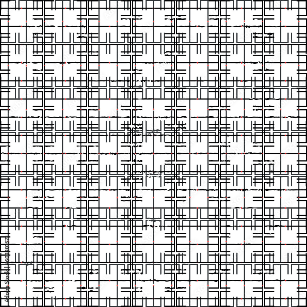 Fototapeta premium black and white pattern with little distortions