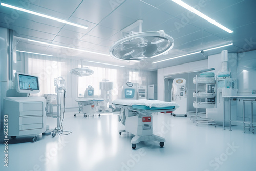  Operating room with medical instruments - created with Generative AI technology