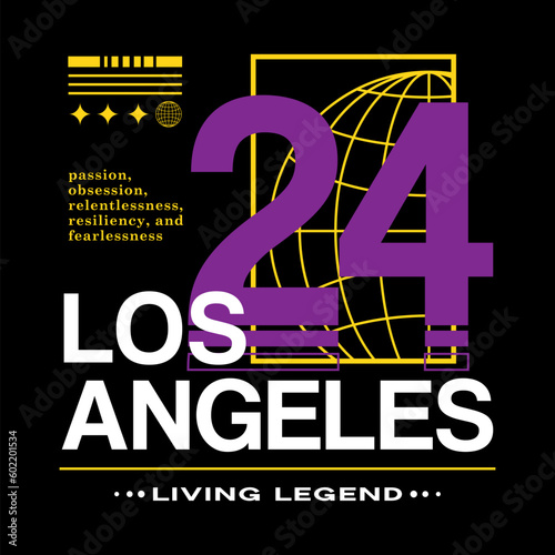 Los Angeles streetwear y2k slogan quote vintage style logo vector icon illustration background. Suitable for tshirt, clothing, poster, banner, flyer, sticker