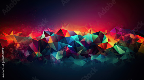 Abstract Geometric backgrounds full Color Generative AI