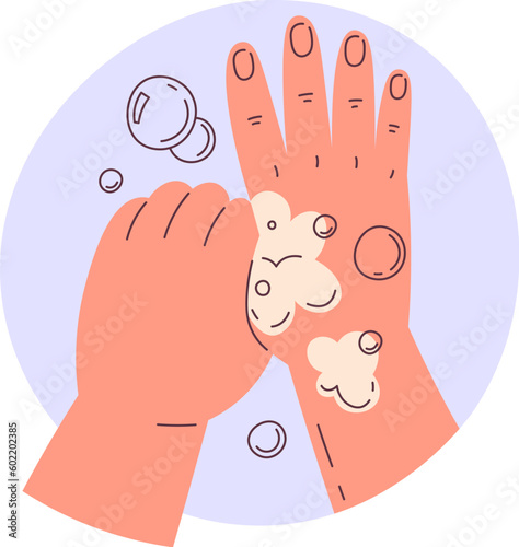 Rub Base Of Thumbs Hygiene Badge