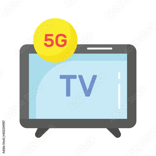 Beautifully designed vector of smart tv in trendy style, editable icon