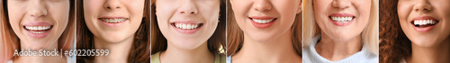 Collage of many women with ...