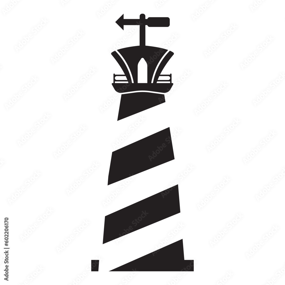 Fototapeta premium lighthouse icon vector illustration logo template