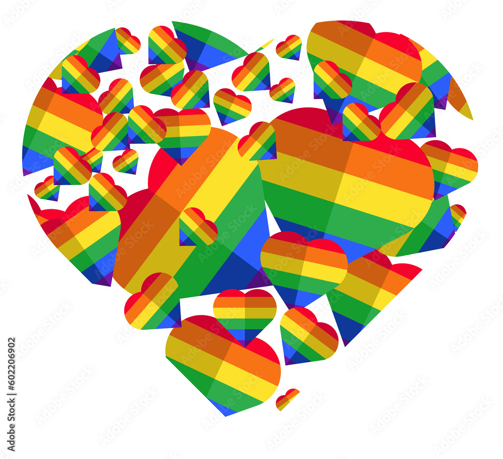 Pride Month Day Rainbow Heart Paper, Colorful Heart Png. Transparent Background Pride Month Day Rainbow Heart Paper, Colorful Heart Png. Transparent Background
