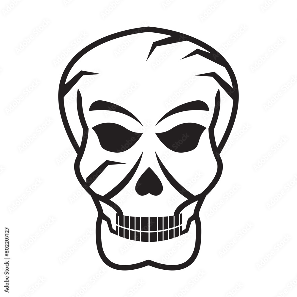 Obraz premium Skull icon,logo illustration design template.