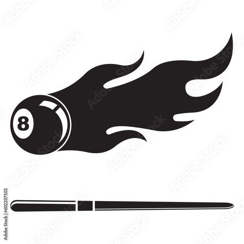 Billiard logo icon vector illustration template design