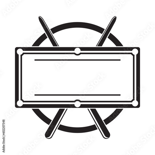 Billiard logo icon vector illustration template design