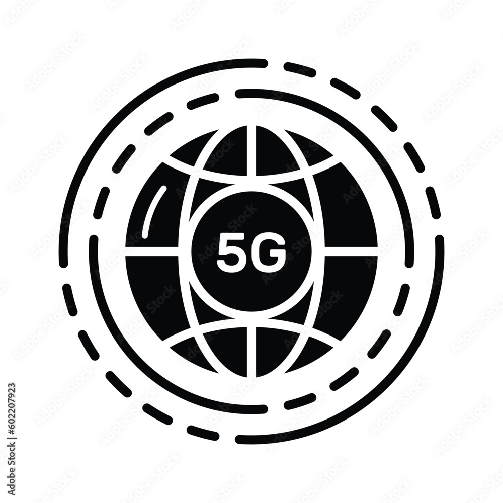Grab this beautifully designed vector of 5G network in trendy style, editable icon