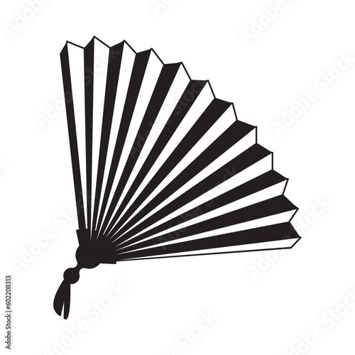 Handheld fan icon logo vector design template