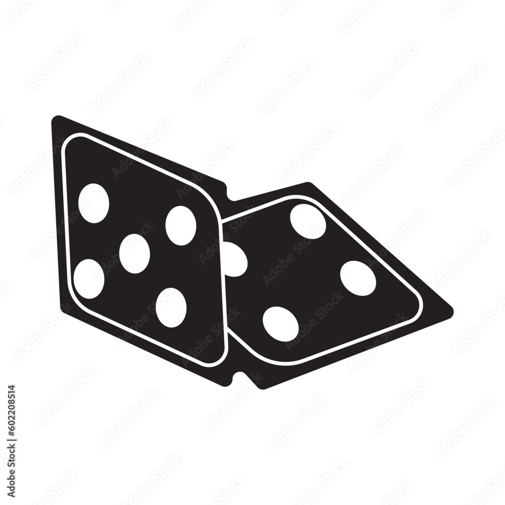 Casino dice logo icon,illustration design template vector Casino dice logo icon,illustration design template vector