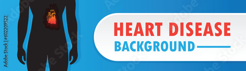 A background design for heart disease. Human heart attack treatment medicine business concept.
